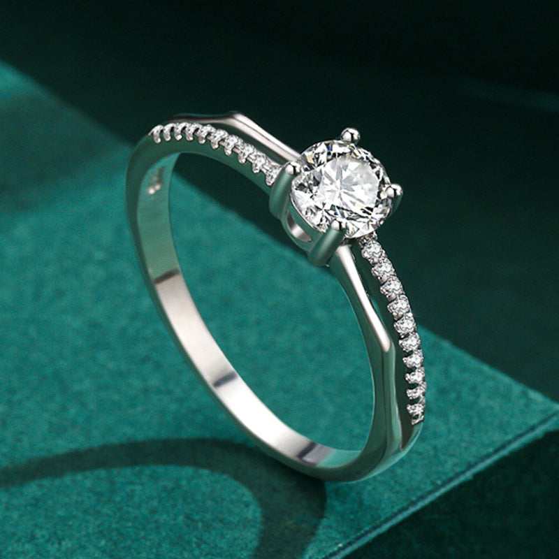 Double Band Round Cut Ring
