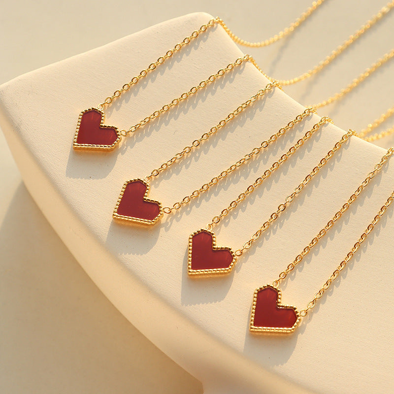 Amara Red Heart Necklace