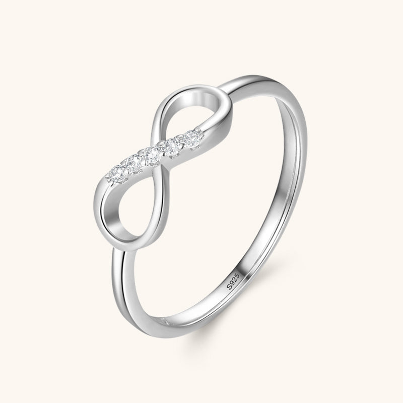 Infinity Accent Five Zirconia Ring