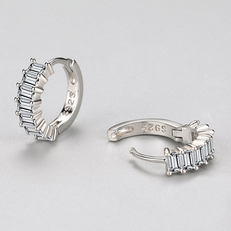 Emerald Hoop Earrings