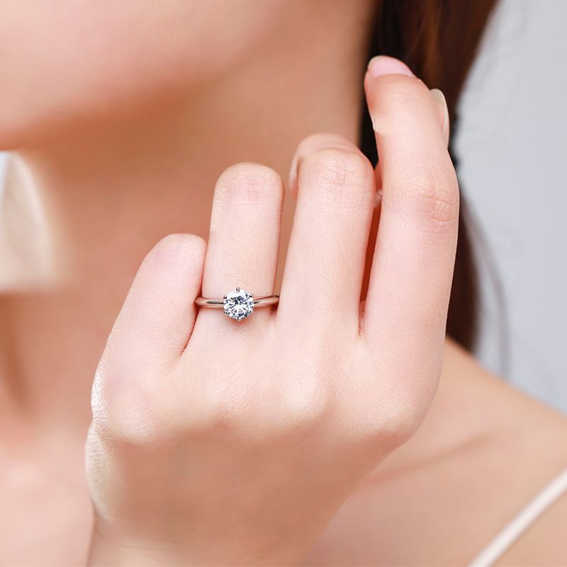Classic Solo Round Cut Engagement Ring