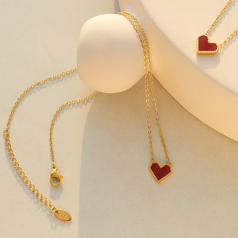 Amara Red Heart Necklace