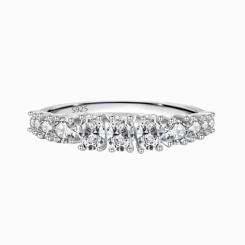 Eleven Graduated Zirconia Vintage Ring