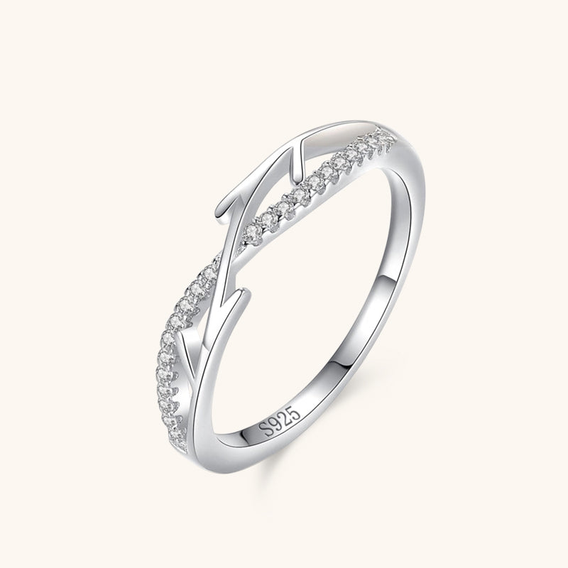 Olive Branch Cross Over Ring