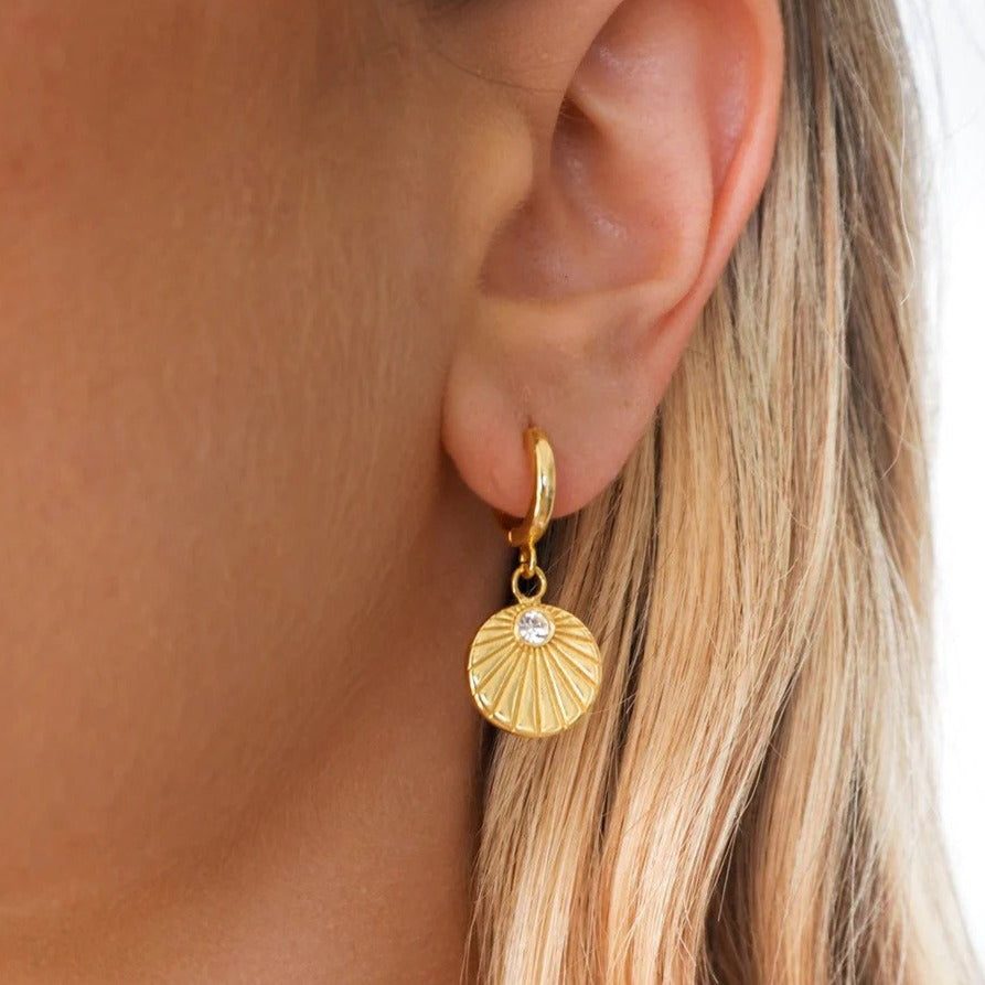 Theta Hoop Earrings