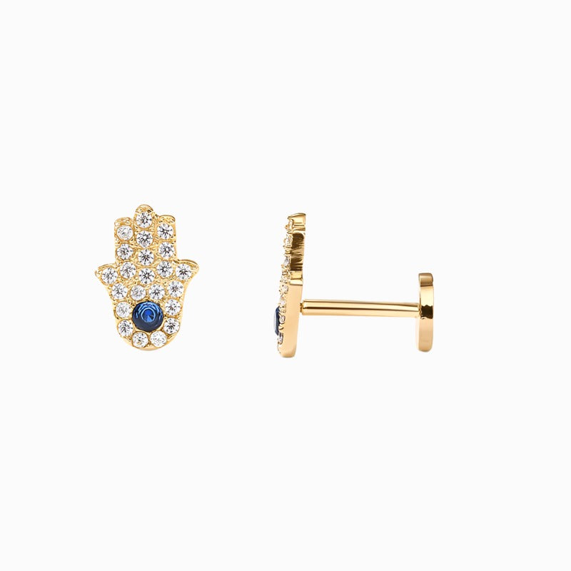Hamsa Piercing Stud Earrings