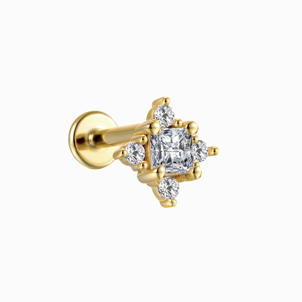 Geometric Piercing Stud Earrings