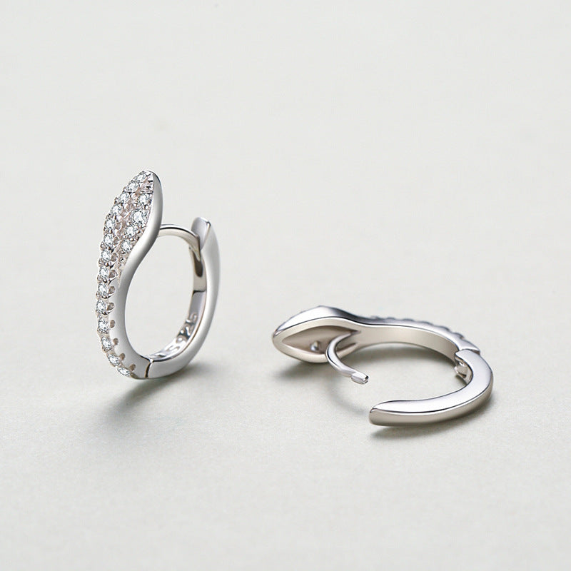 Dazzling Snake Hoop Earrings