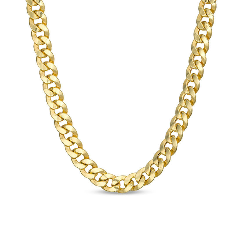 Curb 925 Sterling Silver 18K Gold Men Necklace