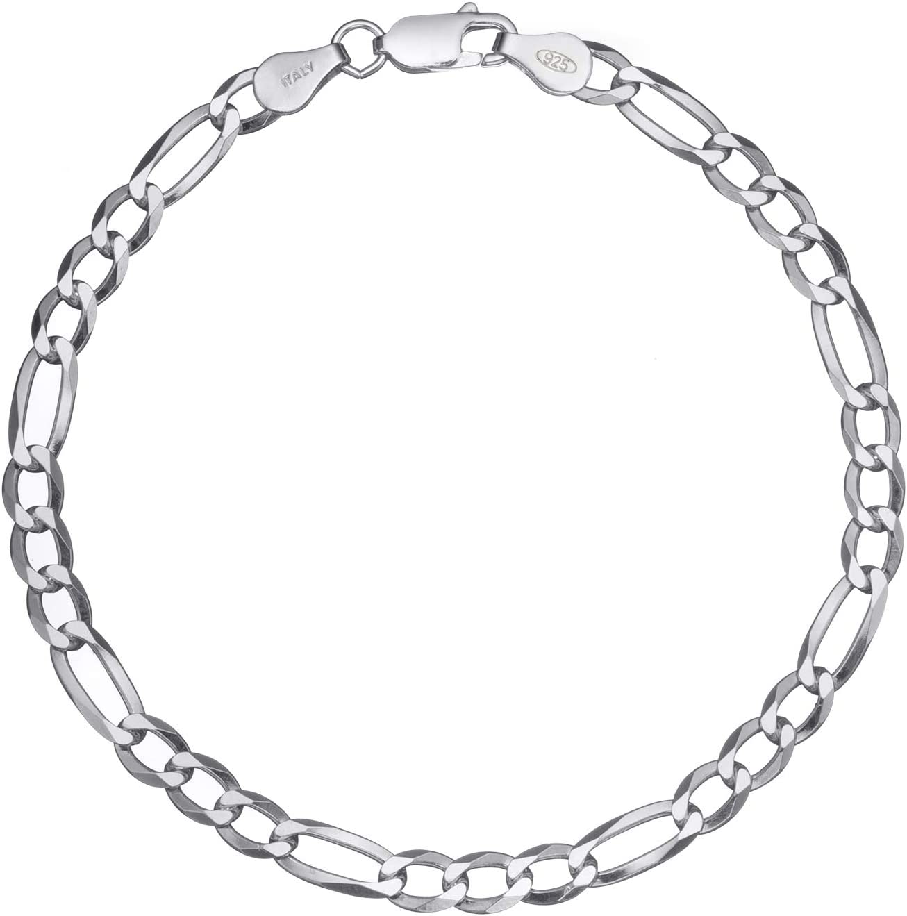 Figaro 925 Sterling Silver Men Bracelet