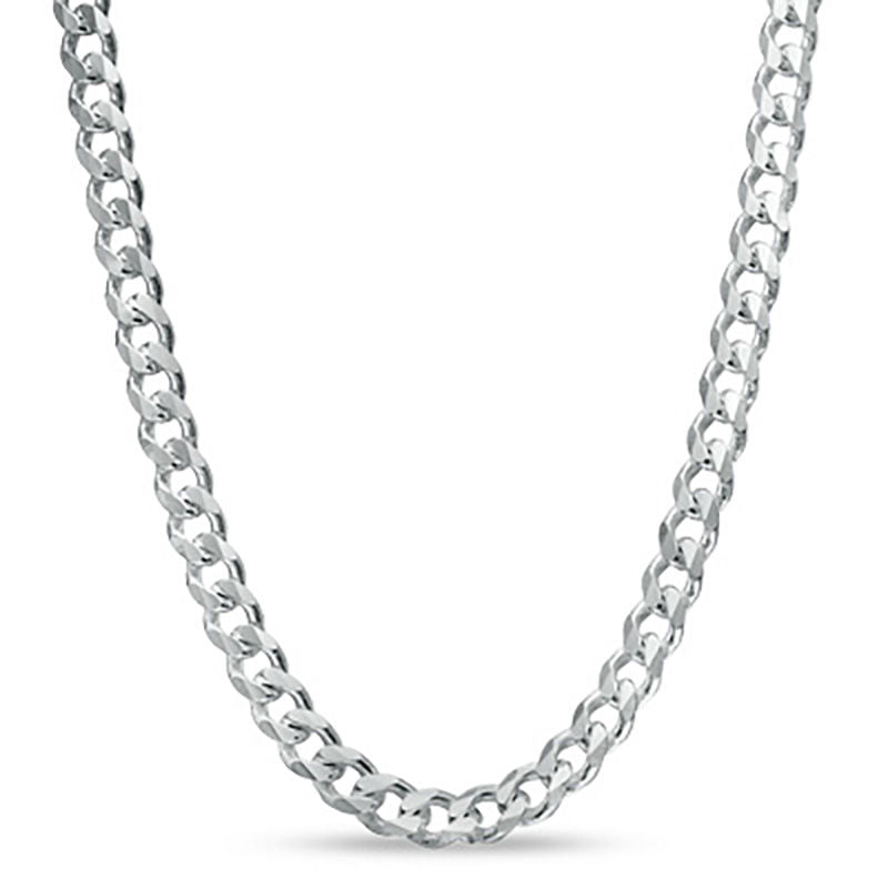 Curb 925 Sterling Silver Men Necklace