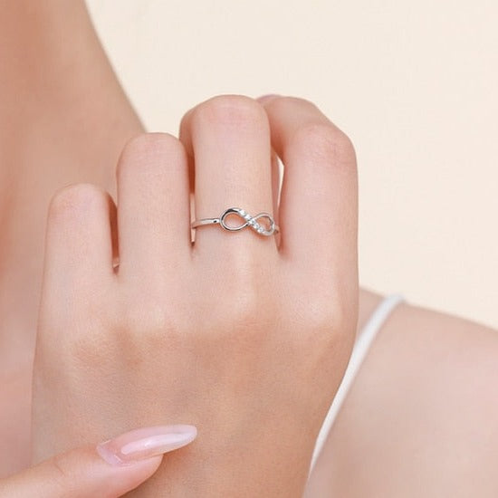 Infinity Accent Five Zirconia Ring