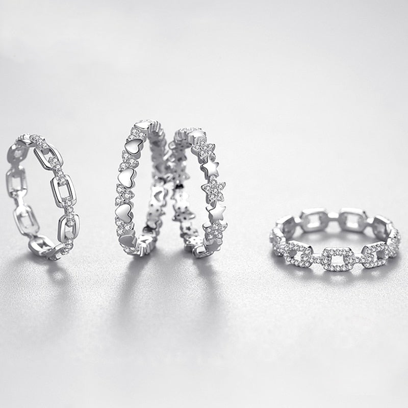 Chic Curb Chain Stacking ring