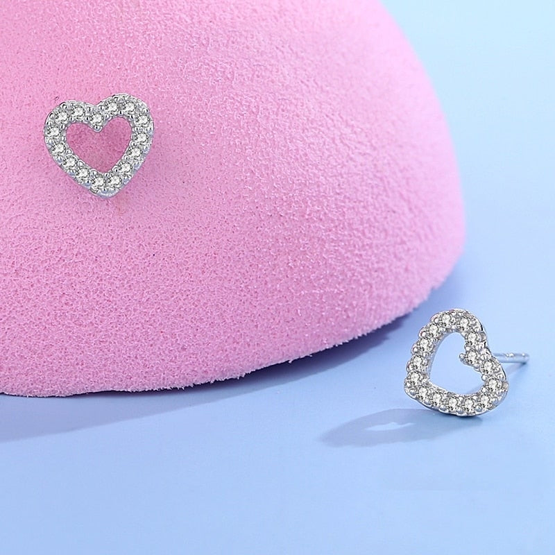 Precious Heart Stud Earrings
