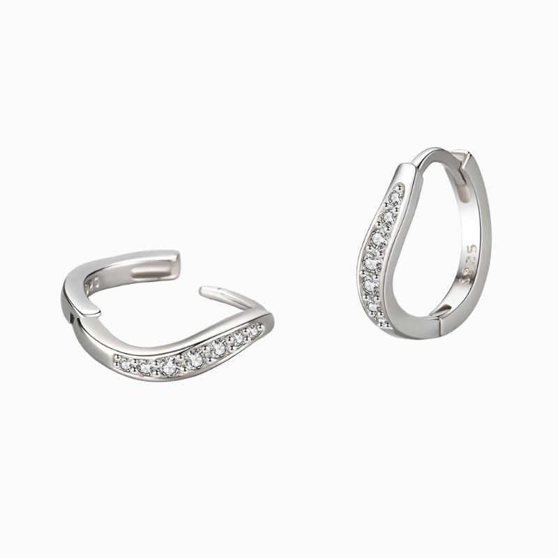 Zircon Linear Stud Earrings