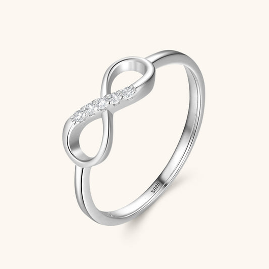 Infinity Accent Five Zirconia Ring