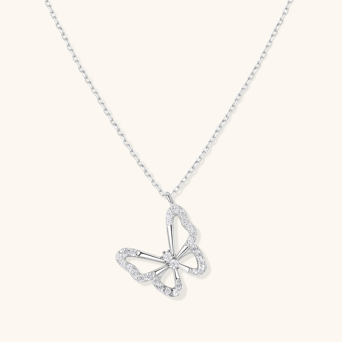 Dainty Butterfly Silver Pendant