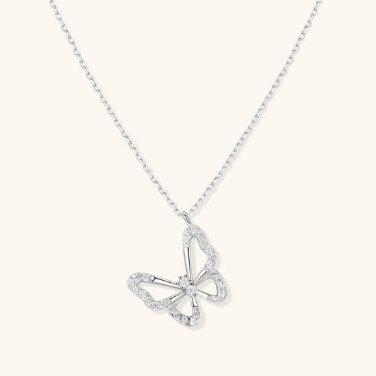 Dainty Butterfly Silver Pendant