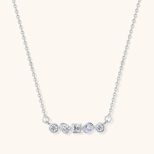 Geometric Bezels Linear Necklace