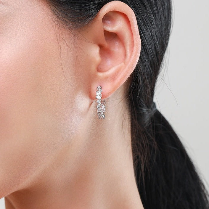 Multi-Faceted Geometric Hoop Earrings