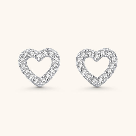 Precious Heart Stud Earrings