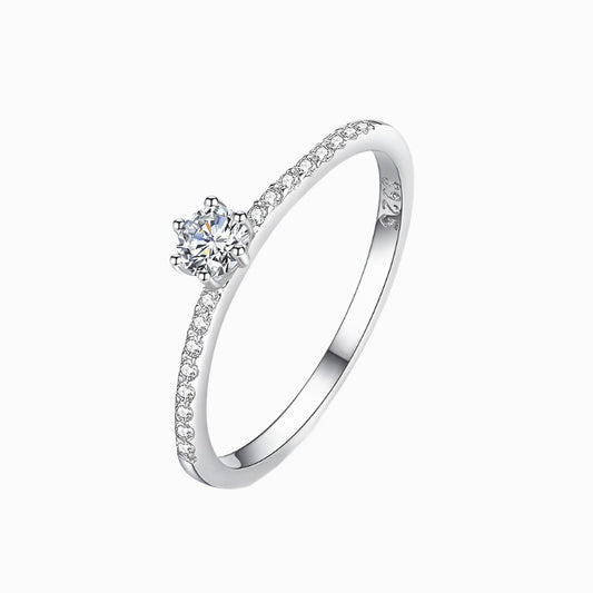 Pave Set Round Zirconia Ring