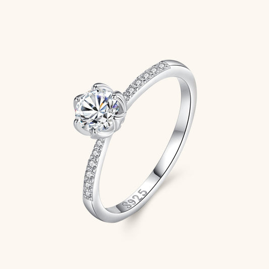 Blooming Rose Pave Promise Ring