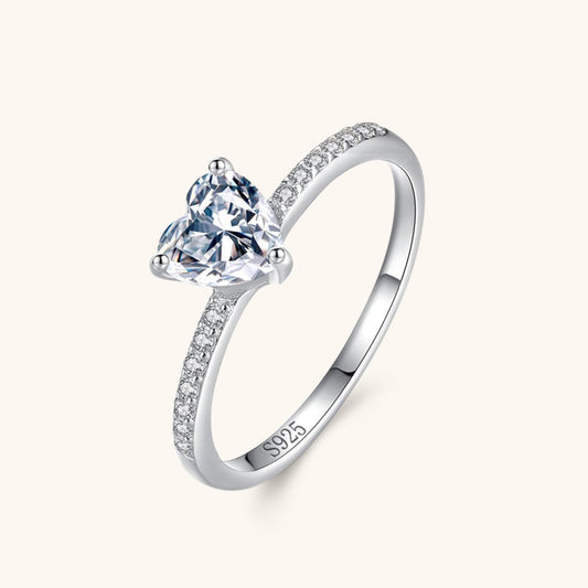 Heart Cut Zirconia Ring