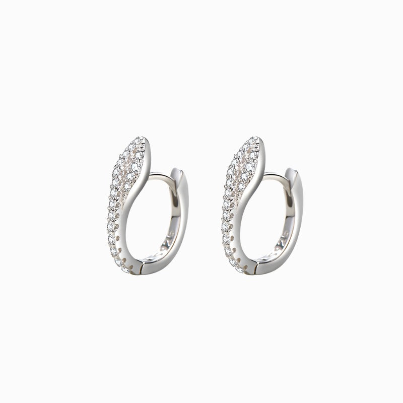 Dazzling Snake Hoop Earrings