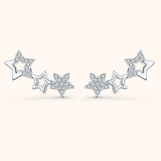 Star Crawler Stud Earrings