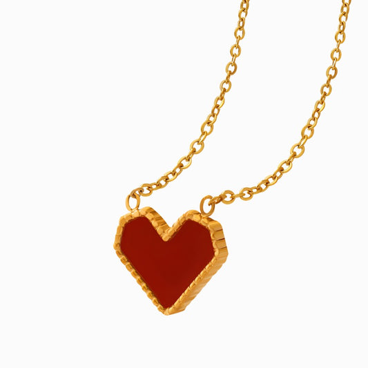 Amara Red Heart Necklace