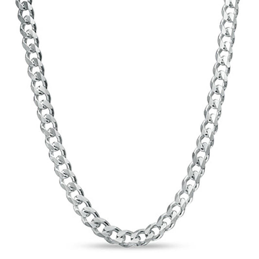 Curb 925 Sterling Silver Men Necklace