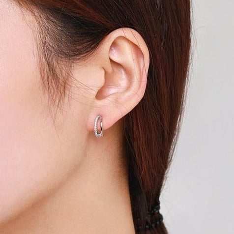 Eclipse Orbital Half-Hoop Earrings