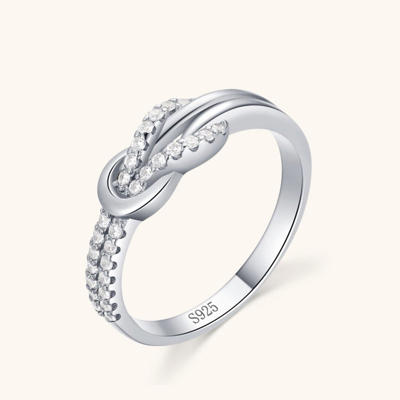 Zipper Knot Anniversary Band Ring