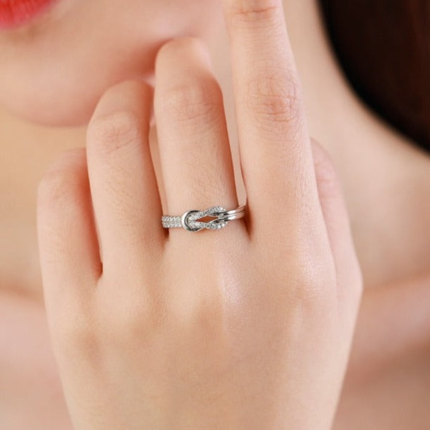 Zipper Knot Anniversary Band Ring